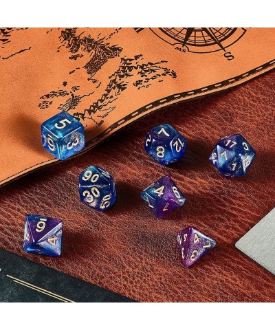 Glitter Dice Set 4 x 7 Sets (28 Pieces) of Galaxy Glitter Polyhedral Dice for Dungeons and Dragons RPG MTG Table Board Roll P...