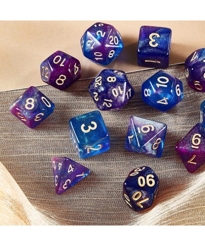 Glitter Dice Set 4 x 7 Sets (28 Pieces) of Galaxy Glitter Polyhedral Dice for Dungeons and Dragons RPG MTG Table Board Roll P...