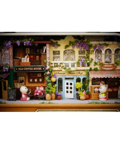 Dollhouse Miniature DIY House Kit Creative Room with Furniture and Cover for Romantic Valentine's Gift(Happy Corner) $27.22 D...