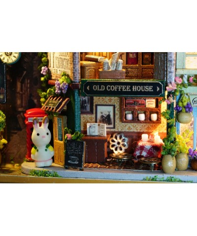 Dollhouse Miniature DIY House Kit Creative Room with Furniture and Cover for Romantic Valentine's Gift(Happy Corner) $27.22 D...