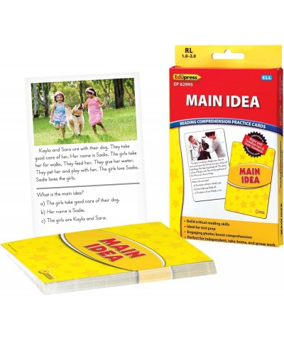 Reading Comprehension Practice Cards Main Idea Yellow Level (EP62995) $22.45 Educational Flash Cards