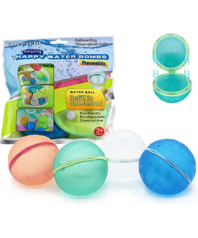 Reusable Water Balloons Quick Fill Self Sealing Refillable Water Balls for Kids Reusable Water Bomb Splash Balls for Pool Rap...