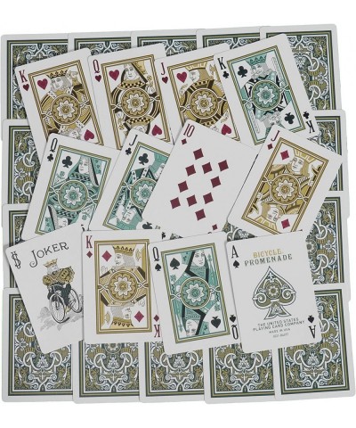 Bicycle Cards Botanica Promenade Aureo Green and Aureo Black - 4 Deck Custom Bundle with Orange Mesh Storage Pouch $43.80 Car...