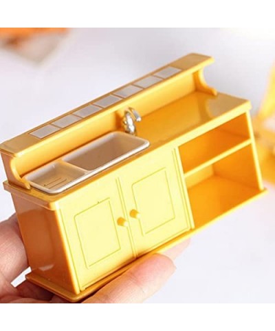 2Pcs Plastic Kitchen Cabinet Miniature Furniture Room Item Set Mini Accessory $18.14 Dollhouse Accessories