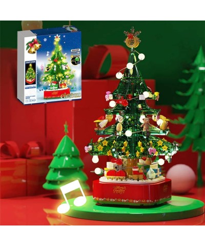 Christmas Tree Building Blocks Kits 601097 for Kids with Music Box Led Light Kit DIY Birthday Gift for Kids Boys Girls（486 Pi...