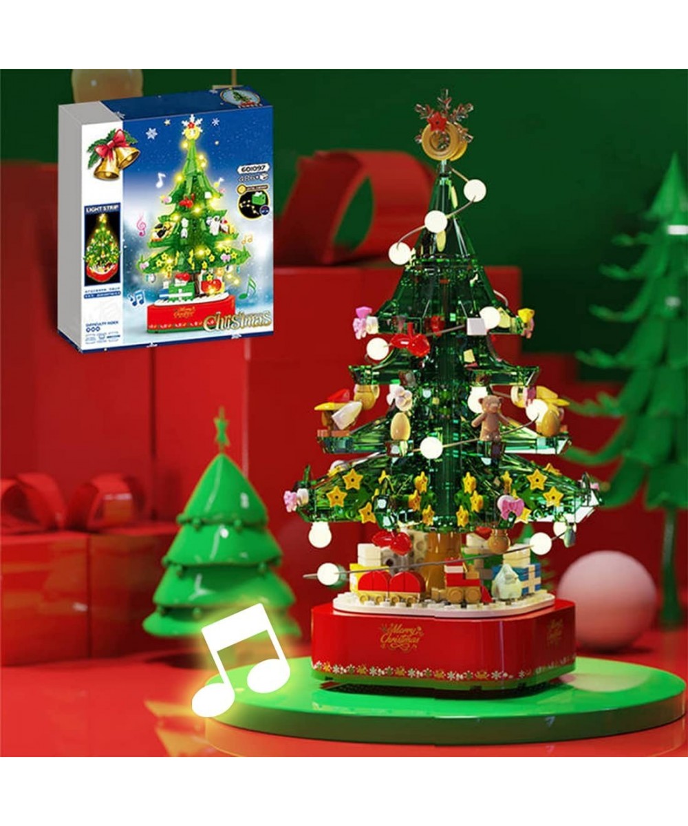 Christmas Tree Building Blocks Kits 601097 for Kids with Music Box Led Light Kit DIY Birthday Gift for Kids Boys Girls（486 Pi...