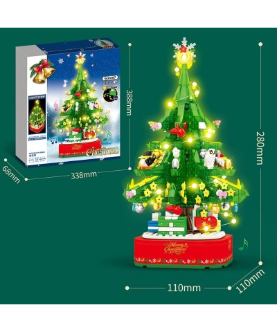 Christmas Tree Building Blocks Kits 601097 for Kids with Music Box Led Light Kit DIY Birthday Gift for Kids Boys Girls（486 Pi...