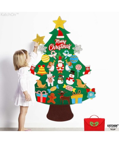 Glitter Felt Christmas Tree for Kids Wall - 3.4 Feet 30 Pieces | Felt Christmas Ornaments | DIY Felt Christmas Tree for Toddl...