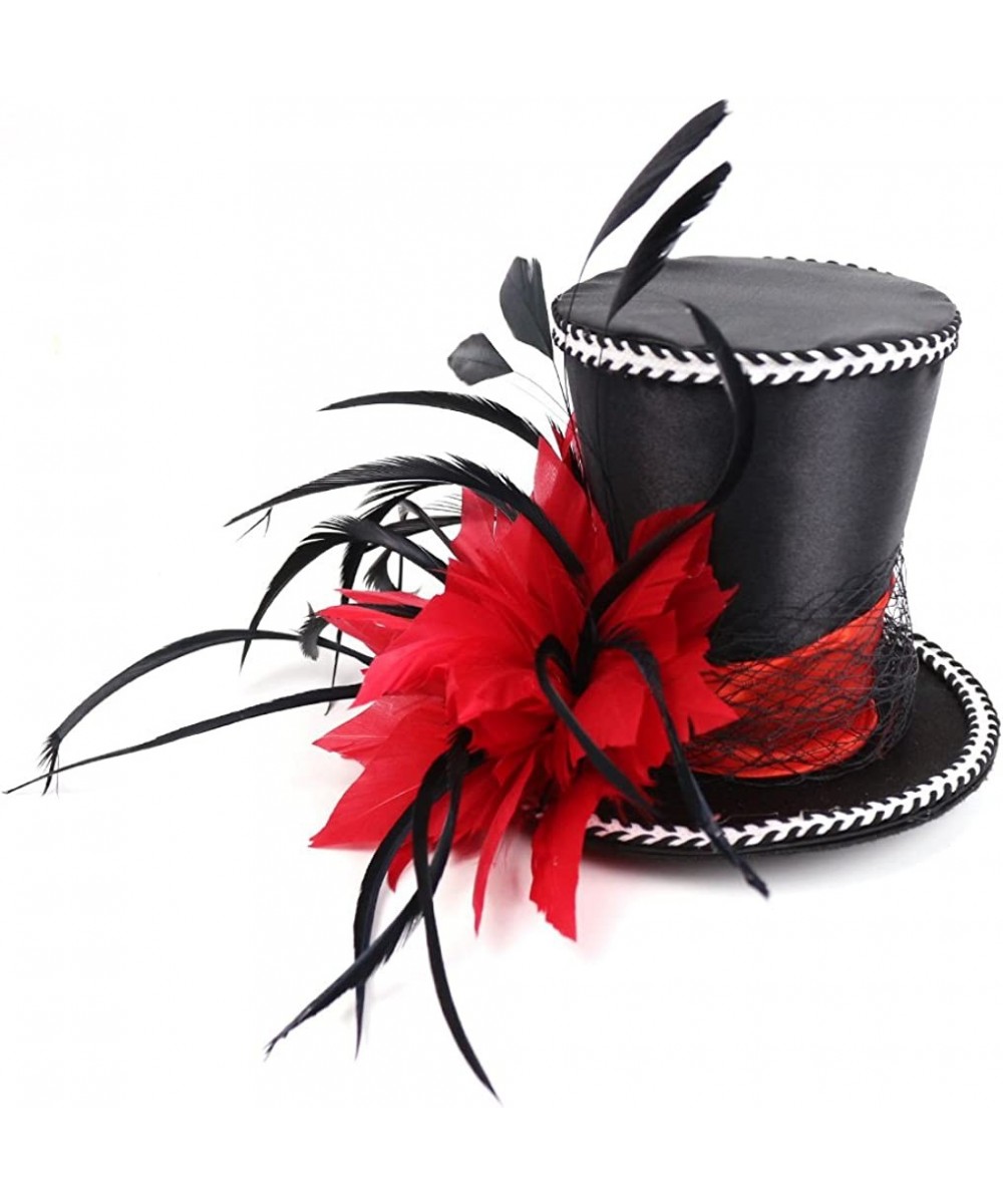 Women's Fascinator Red One Size $37.46 Kids' Dress-Up Accessories