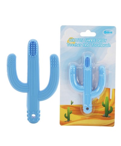 Cactus Baby Teething Toys Toothbrush | Self-Soothing Pain Relief Soft Silicone Teether Training Toothbrush for Babies Toddler...