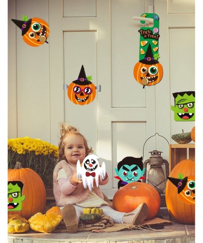 Halloween Party Games for Kids 4 Set Make Your Own Jack-O-Lantern Halloween Party Activities Make a Face Stickers Sheets DIY ...