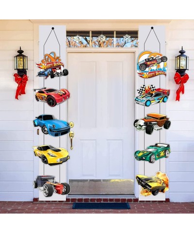 Hot Cars Porch Sign Door Hanging Banner Cars Themed Birthday Party Supplies for Boys and Girls Kids Party Decorations Decor $...