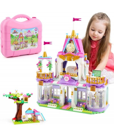 Girls Princess Castle Building Blocks 667Pcs Dream Castle Building Blocks Toys Pink Palace Creative Roleplay Toys Birthday Gi...