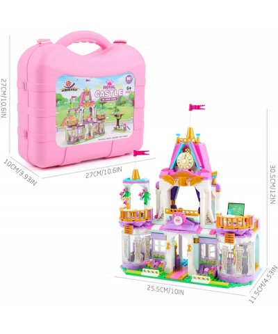 Girls Princess Castle Building Blocks 667Pcs Dream Castle Building Blocks Toys Pink Palace Creative Roleplay Toys Birthday Gi...