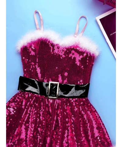 Big Girls Christmas Outfit Sequins Figure Ice Roller Skating Ballet Dance Leotard Dress with Hat Arm Sleeves $34.86 Kids' Cos...