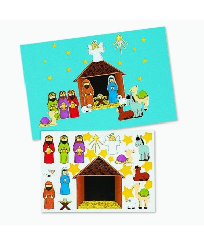 Make a Nativity Scene Sticker Sheets Religious Education - - Set of 24 - VBS Christmas Party Classroom Activity Favors $16.34...