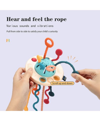 Baby Montessori Sensory Toys UFO Silicone Pull String Interactive Toys Teething Toddler Travel Toys Exercise Baby's Finger Fi...