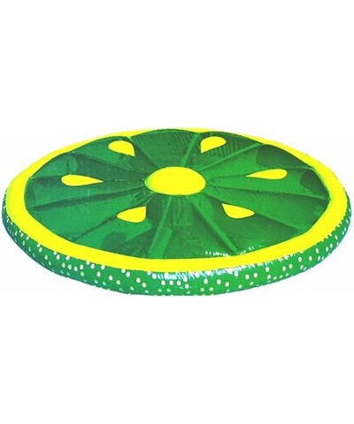 9054G Giant 60" Round Inflatable Lime Slice Island Swimming Pool Float Lake Water Raft 1 Person Floating Lounger for Kids and...