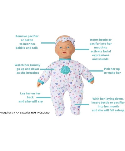 16 Inch Interactive Baby Expressions Doll & Accessories | Touch Activated Realistic Features and Sounds | Lifelike Moving Che...