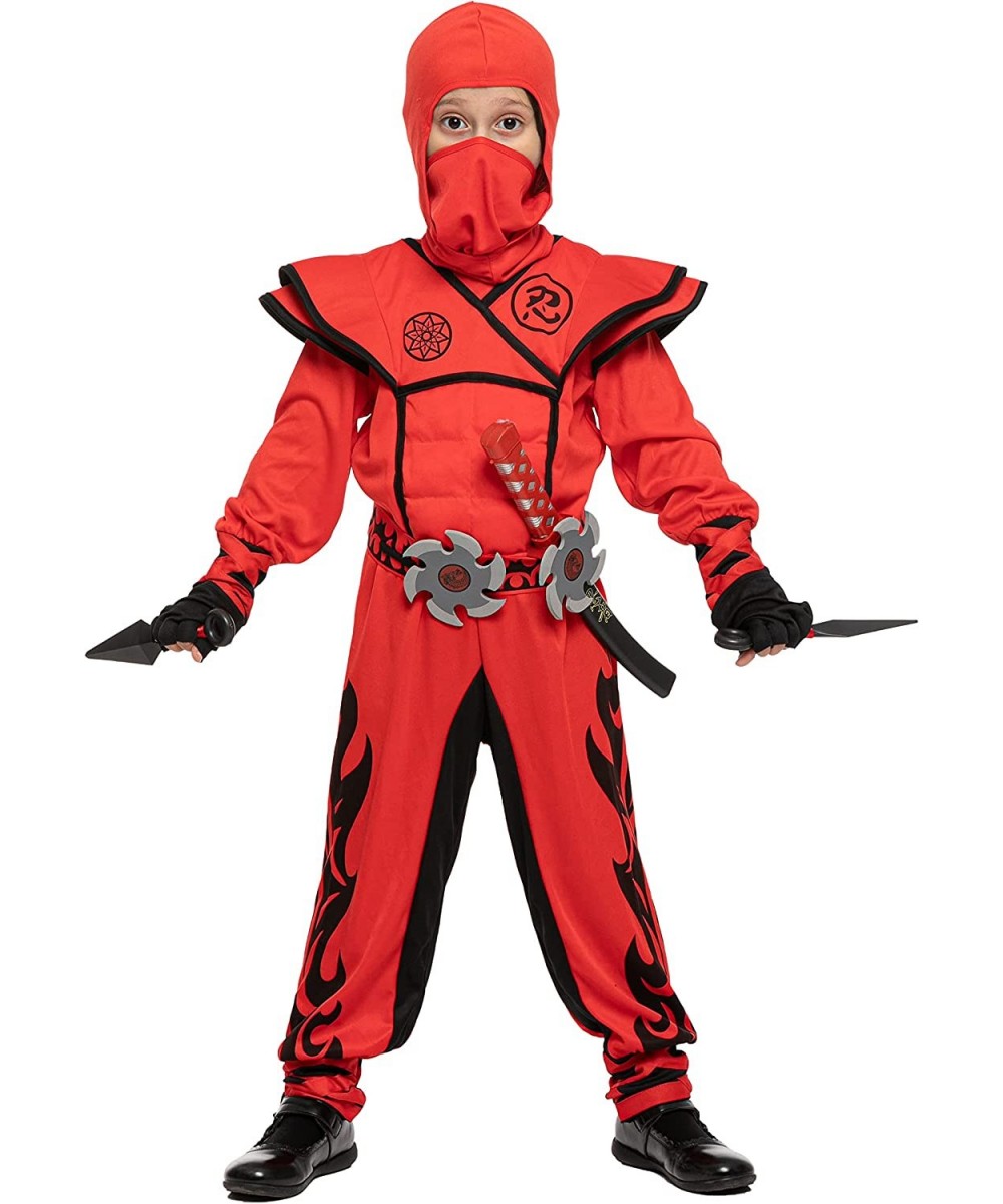 Red Kids Ninja Costume for Boys Halloween Costume Themed Parties $38.44 Kids' Costumes