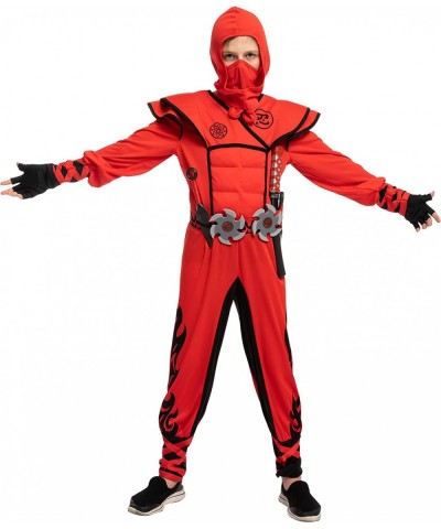 Red Kids Ninja Costume for Boys Halloween Costume Themed Parties $38.44 Kids' Costumes