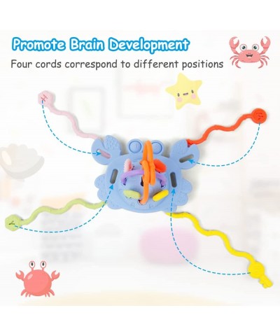 Baby Toys 12-18 Months Baby Sensory Toys Silicone Pull String Toys Baby Montessori Toys Activity Toy for Toddlers 1-3 Travel ...