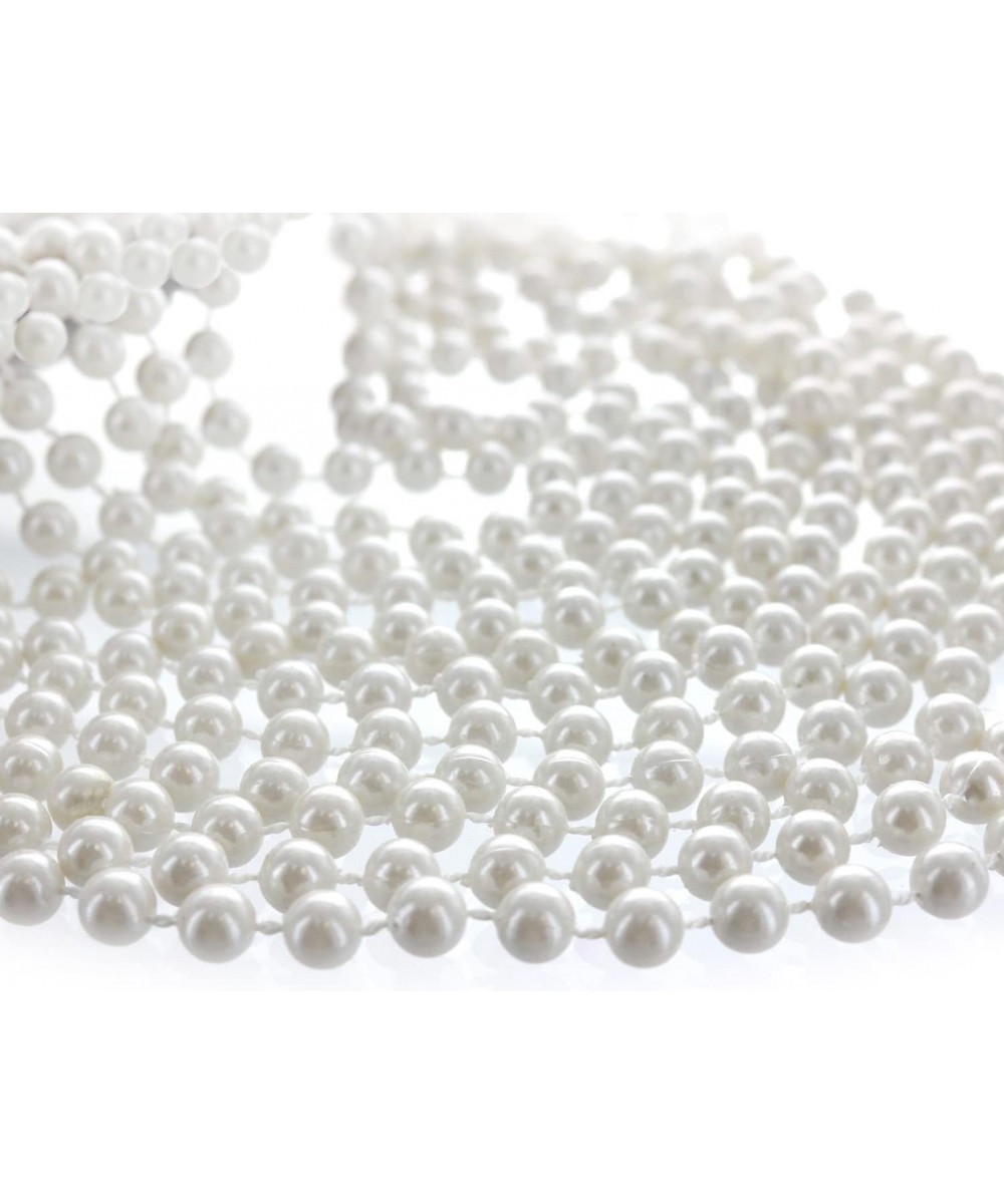 GIFTEXPRESS? 12 PCS White Pearl Bead Necklaces Flapper Beads Party Accessory Party Favor $17.79 Kids' Dress-Up Accessories