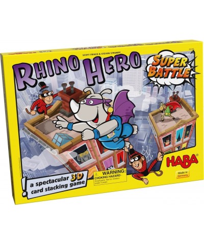Rhino Hero Super Battle - A Turbulent 3D Stacking Game Fun for All Ages (Made in Germany) $60.51 Stacking Games