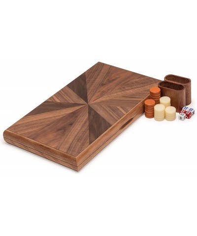 Wooden Inlaid Backgammon Set- Cascadia - with Acrylic Playing Pieces & Wooden Dice Cups 17-inch Board $96.20 Board Games