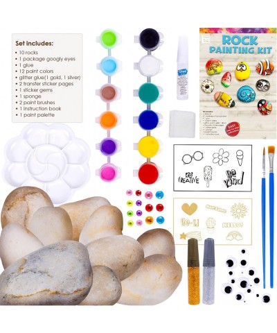 Rock Painting Kit for Kids - Arts and Crafts Gifts for Girls and Boys Ages 8 9 10 11 12 Years Old Tween and Teen $17.82 Craft...