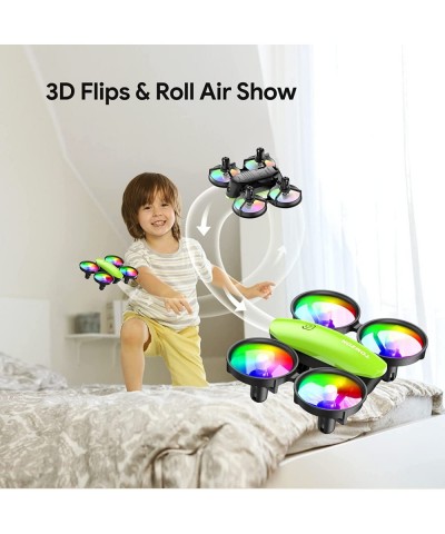 A23 Drone for Kids with LEDs Mini Drone with High Speed Rotation Throw to Go and 3D Flip Toy Drone with Circle Fly Altitude H...