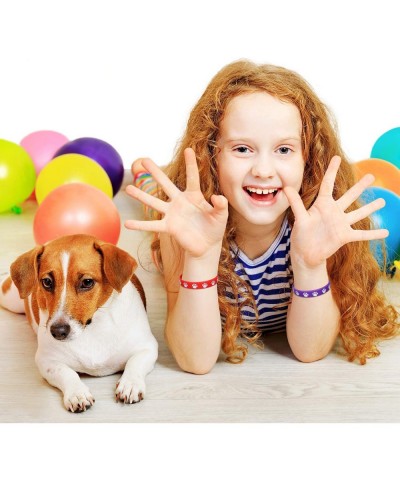 48 Pieces Paw Print Rubber Bracelets Multicolor Silicone Stretch Wristbands for Birthday Party Supplies $22.30 Kids' Dress-Up...