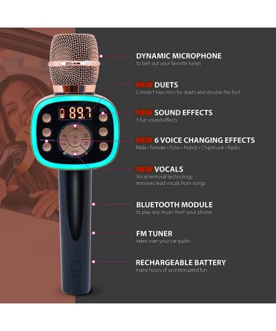 Carpool Karaoke The Mic 2.0 2021 Version Wireless Bluetooth Karaoke Microphone with Voice Changing Effects and Duet Options R...