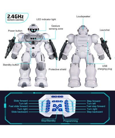 Toys for 6-9 Year Old Boys RC Robot Gifts for Kids Intelligent Programmable Robot with 2.4GHz Sensing Gesture Control - Upgra...