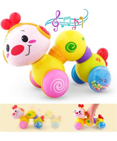 Baby Toys 6 to 12 Months Crawling Baby Musical Toys Press and Go Musical Inchworm Toy with Light Up Face Caterpillar Educatio...