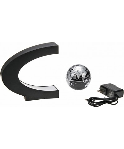 Floating Globe with LED Lights C Shape Magnetic Levitation Floating Globe World Map for Desk Decoration (Black-Silver) $42.97...