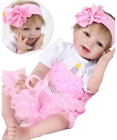 Reborn Baby Dolls Girls Look Real 22" Reborn Doll Lifelike Soft Vinyl Silicone Baby Eyes Open Children Gifts $79.64 Dolls