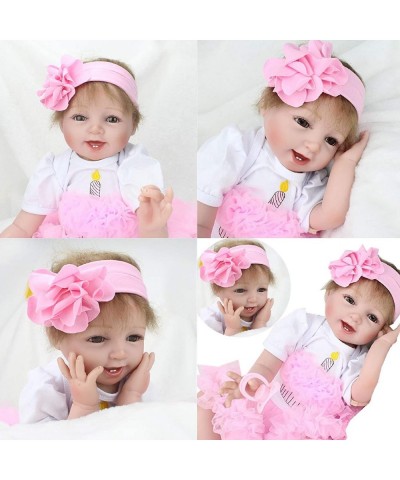 Reborn Baby Dolls Girls Look Real 22" Reborn Doll Lifelike Soft Vinyl Silicone Baby Eyes Open Children Gifts $79.64 Dolls