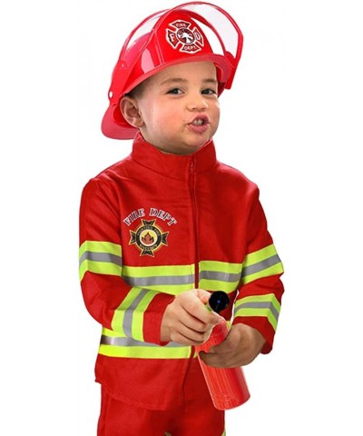 Kids Fireman Costume Role Play Dress Up Set Firefighter Accessories Toys Fireman Costume Coat and Pants $65.64 Kids' Costumes