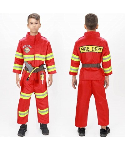 Kids Fireman Costume Role Play Dress Up Set Firefighter Accessories Toys Fireman Costume Coat and Pants $65.64 Kids' Costumes