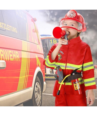 Kids Fireman Costume Role Play Dress Up Set Firefighter Accessories Toys Fireman Costume Coat and Pants $65.64 Kids' Costumes