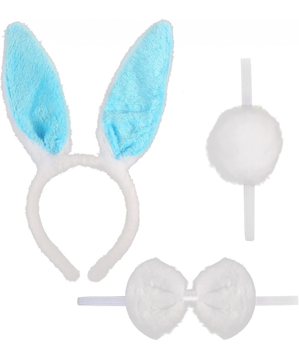 SULOLI Rabbit Costume Set - White and Pink Ears Bow Tie and Tail Kit Halloween Costume Assesories $14.57 Kids' Costumes