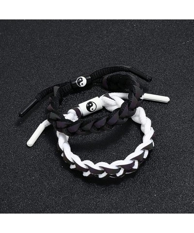 Matching Bracelets for Couples Friendship Bracelets Black & White Bracelets for Men Best Friend Bracelets for 2 Relationship ...