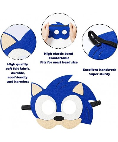 12PCS Sonic Birthday Party Masks for Sonic Costume Party decoration Sonic Party Supplies $21.38 Kids' Dress-Up Accessories