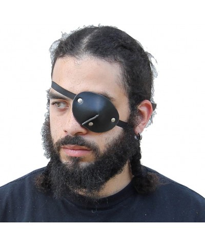 Leather Handmade Dark as Night Pirate Eye Patch Black $17.50 Kids' Costumes