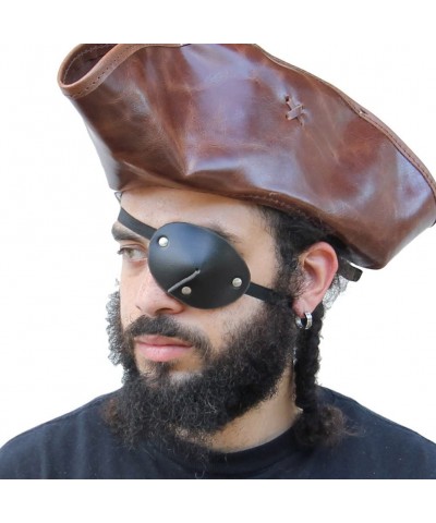 Leather Handmade Dark as Night Pirate Eye Patch Black $17.50 Kids' Costumes