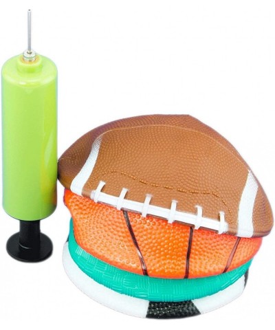 4 Piece 5" Sport Balls with 1 Pump Christmas (Basketball Soccer Ball Football Playground/Kickball) $16.36 Toy Sports Products