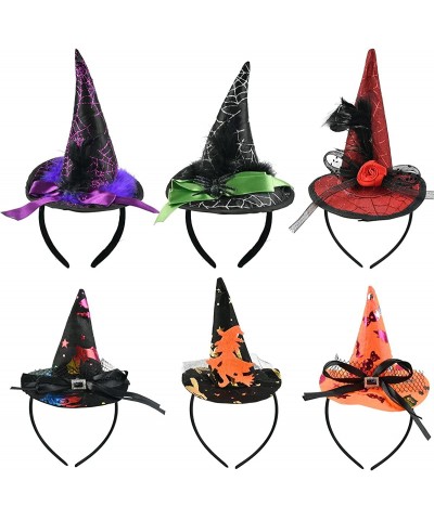 6Pcs Halloween Headband Halloween Witch Hat Headband Cute Halloween Mini Pointy Witch Hat Headband for Halloween Party Suppli...