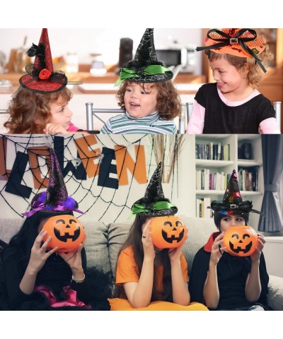 6Pcs Halloween Headband Halloween Witch Hat Headband Cute Halloween Mini Pointy Witch Hat Headband for Halloween Party Suppli...