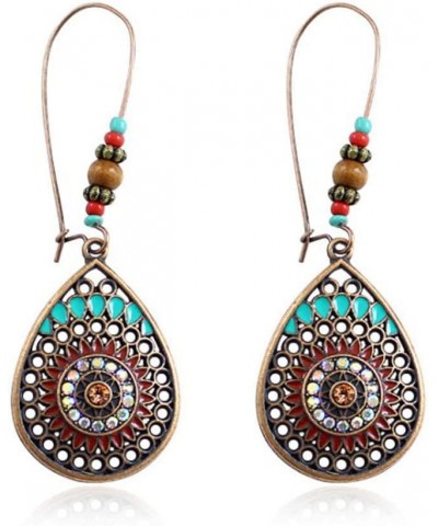 Vintage Boho Earrings Retro Indian Ethnic Drop Water Pendant Drop Earrings For Women 2019 New Jewelry Accessories Wedding Par...